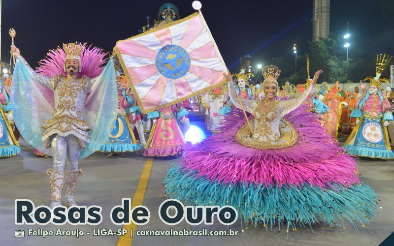 Desfile da Rosas de Ouro no Carnaval 2025 de São Paulo