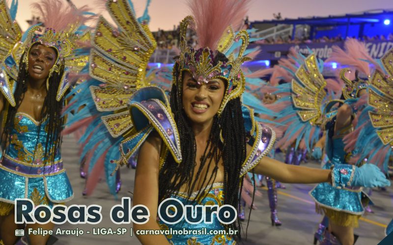 Desfile da Rosas de Ouro no Carnaval 2025 de São Paulo