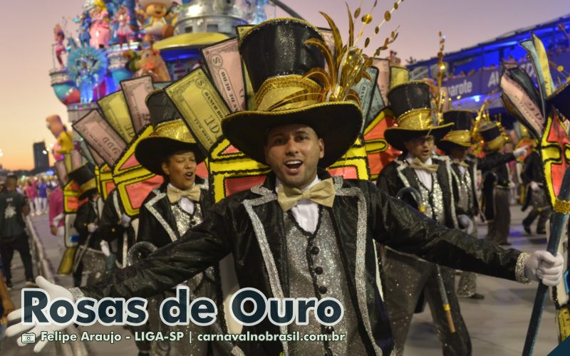 Desfile da Rosas de Ouro no Carnaval 2025 de São Paulo