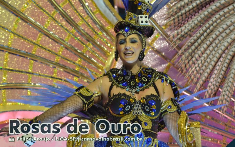 Desfile da Rosas de Ouro no Carnaval 2025 de São Paulo