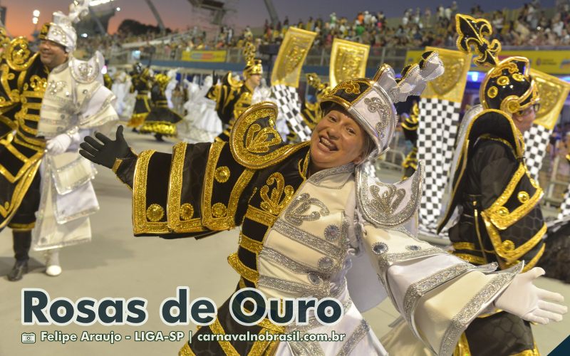 Desfile da Rosas de Ouro no Carnaval 2025 de São Paulo