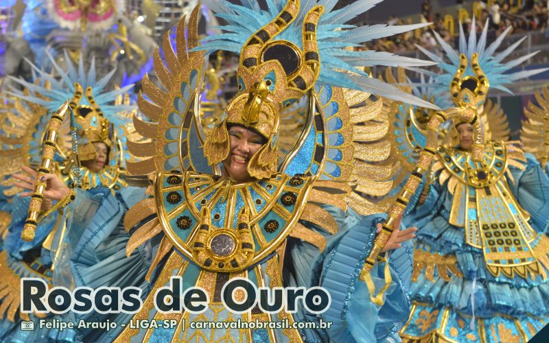 Desfile da Rosas de Ouro no Carnaval 2025 de São Paulo