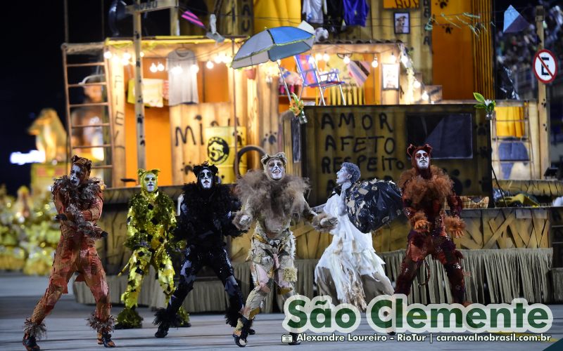 Desfile São Clemente no Carnaval 2025 do Rio de Janeiro . carnavalnobrasil.com.br