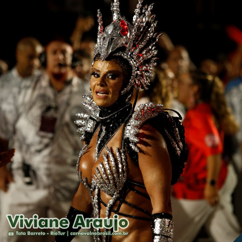 Viviane Araujo, rainha de bateria da Salgueiro no Carnaval 2025