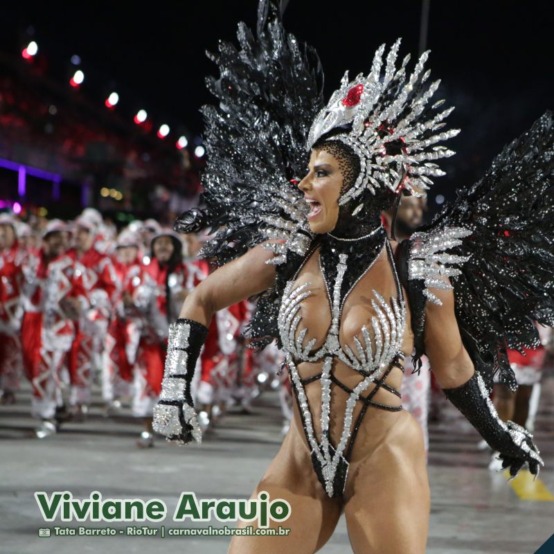 Viviane Araujo, rainha de bateria da Salgueiro no Carnaval 2025