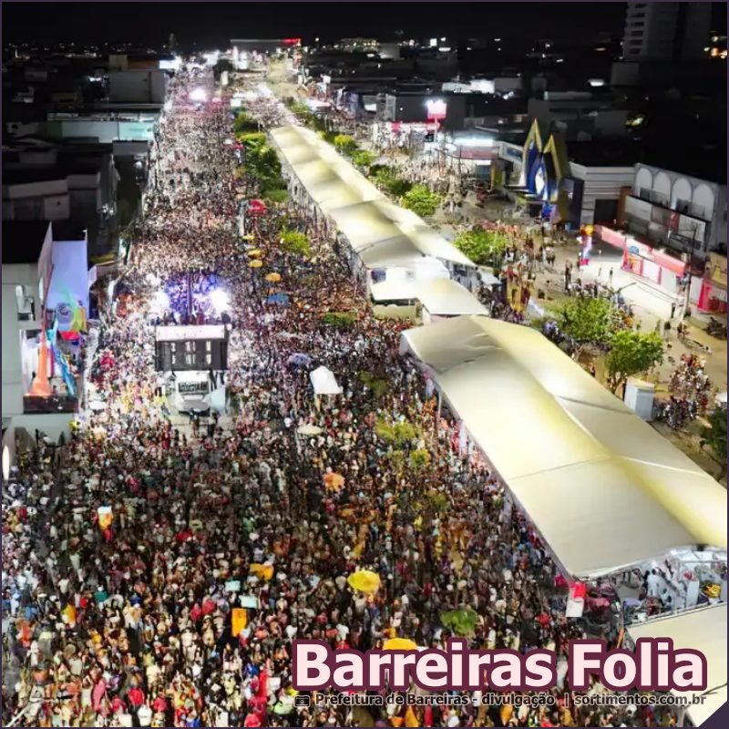 Barreiras Folia 2026 : prefeitura anuncia Psirico, Lá Fúria e Xande Harmonia