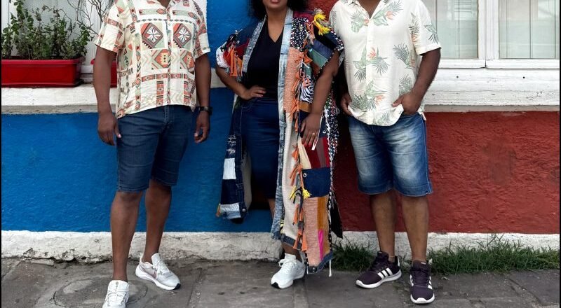 André Nascimento, Andréa Cavalheiro e Edu Moreira no Baile de Carnaval do Grezz em Porto Alegre
