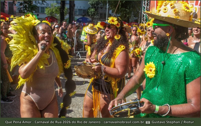 Fotos bloco Que Pena Amor no Carnaval de Rua 2026 do Rio de Janeiro