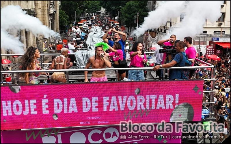 Desfile do Bloco da Favorita no Carnaval de Rua 2026 do Rio de Janeiro - carnavalnobrasil.com.br