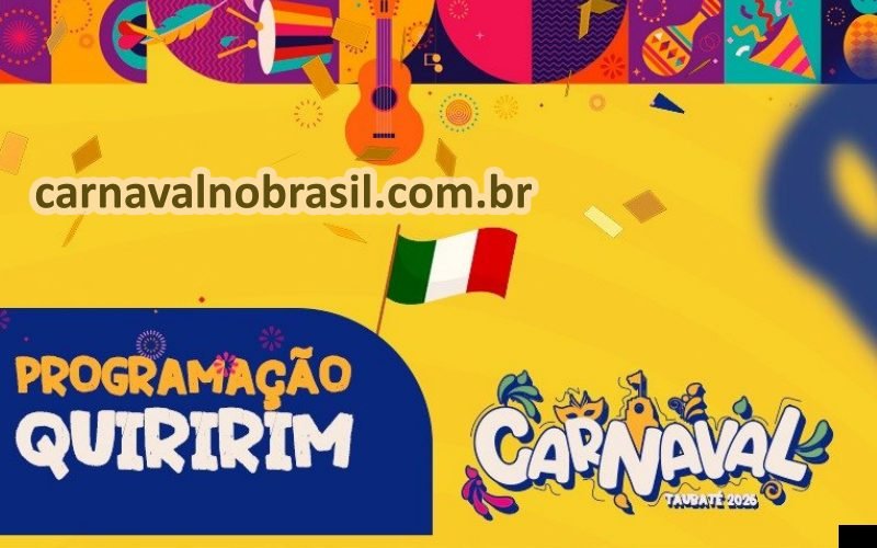 Carnaval 2026 de Taubaté em São Paulo : Carnaval no Quiririm terá matinês e bailes noturnos no palco de eventos