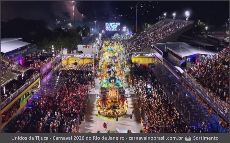 Desfile Unidos da Tijuca no Carnaval 2026 do Rio de Janeiro
