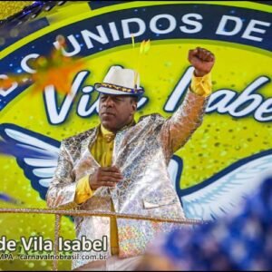 Aílton Graça no desfile da Unidos de Vila Isabel no Carnaval 2026 de Porto Alegre - carnavalnobrasil.com.br