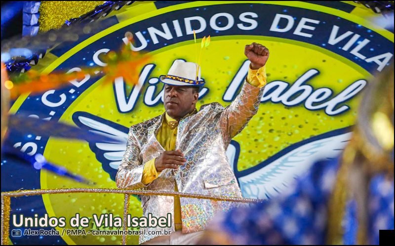 Aílton Graça no desfile da Unidos de Vila Isabel no Carnaval 2026 de Porto Alegre - carnavalnobrasil.com.br