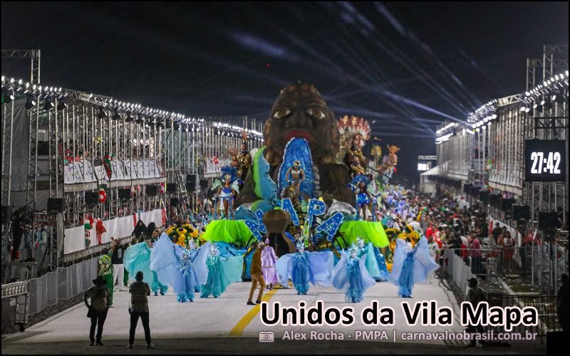Carnaval 2026 de Porto Alegre : desfile Unidos da Vila Mapa - carnavalnobrasil.com.br